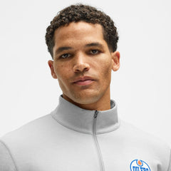 NHL Edmonton Oilers lululemon Soft Jersey Half-Zip Pullover - Heather Gray