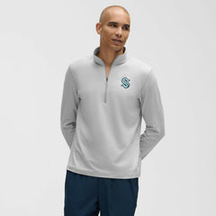 NHL Seattle Kraken lululemon Soft Jersey Half-Zip Pullover - Heather Gray