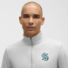 NHL Seattle Kraken lululemon Soft Jersey Half-Zip Pullover - Heather Gray