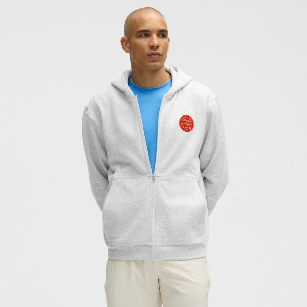 NHL Chicago Blackhawks lululemon Steady State Full-Zip Hoodie - Heathered Core Ultra Light Grey