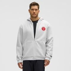 NHL New Jersey Devils lululemon Steady State Full-Zip Hoodie - Heathered Core Ultra Light Grey