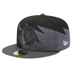 NHL Chicago Blackhawks New Era Spikes 59FIFTY Fitted Hat - Black