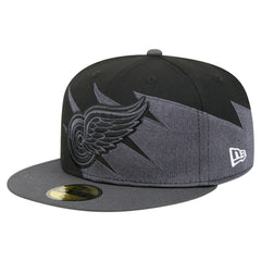 NHL Detroit Red Wings New Era Spikes 59FIFTY Fitted Hat - Black