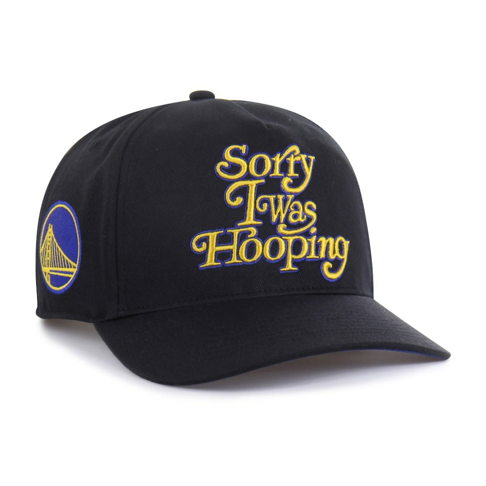 Golden State Warriors Brand Seen by '47 Sorry I Was Hooping Hitch Adjustable Hat Black