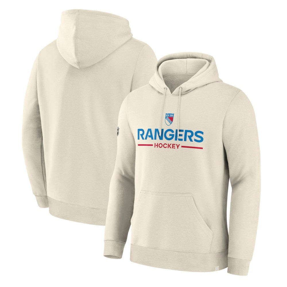 NHL New York Rangers Fanatics Centennial Fleece Hoodie - Beige