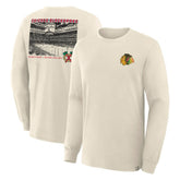 NHL Chicago Blackhawks Fanatics Centennial Legacy Long Sleeve T-Shirt - Beige