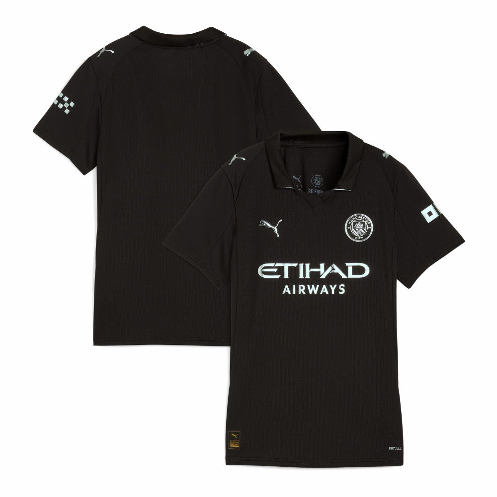 Manchester City Women's 2025/26 Away Replica Jersey Black sale