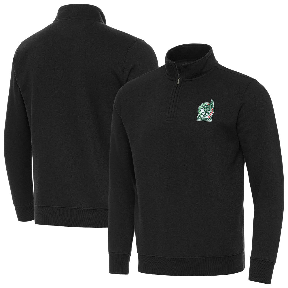 Mexico National Team Antigua Landslide Quarter-Zip Pullover Black shop