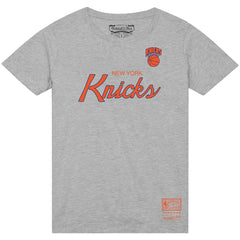 New York Knicks Big & Tall Hardwood Classics Vintage Wordmark T-Shirt Heather Gray