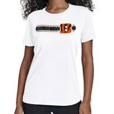 Cincinnati Bengals Starter Women's Team Stripe T-Shirt White