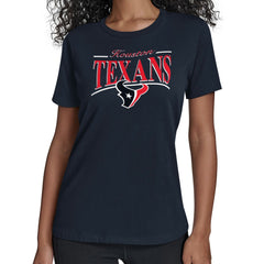 Houston Texans Starter Women's Arch Stripe T-Shirt Navy