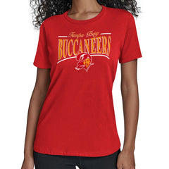 Tampa Bay Buccaneers Starter Women's Throwback Arch Stripe T-Shirt Red