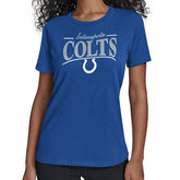 Indianapolis Colts Starter Women's Arch Stripe T-Shirt Royal