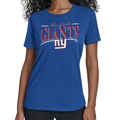 New York Giants Starter Women's Arch Stripe T-Shirt Royal