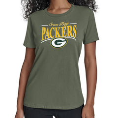 Green Bay Packers Starter Women's Arch Stripe T-Shirt Green