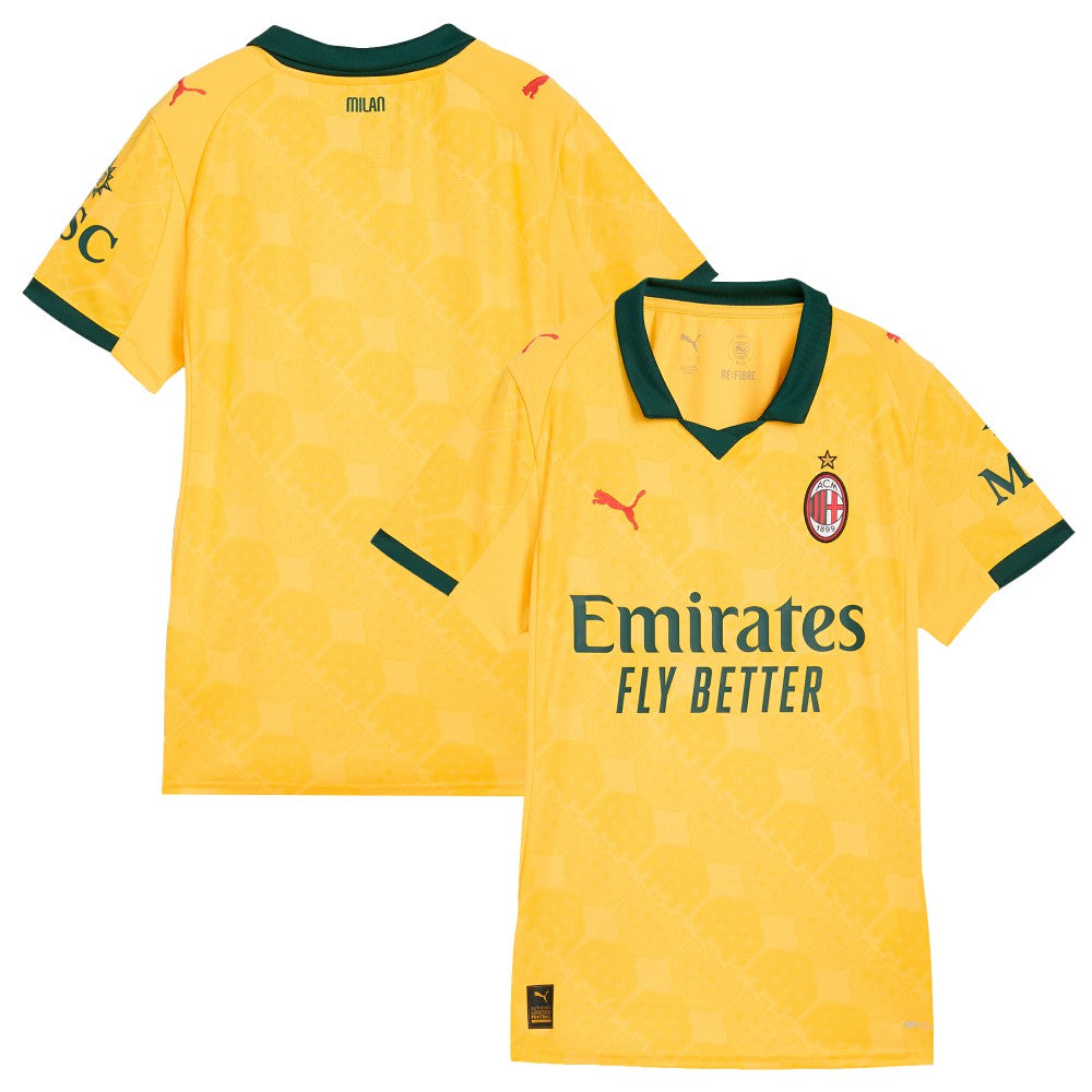 AC Milan Women's 2025/26 Third Replica Jersey Yellow