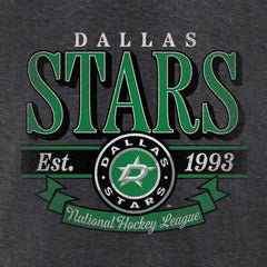 NHL Dallas Stars Women's Retro Banner V-Neck T-Shirt - Charcoal