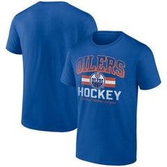 NHL Edmonton Oilers Retro Stripe T-Shirt - Royal