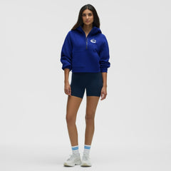 NHL Vancouver Canucks lululemon Women's Scuba Oversized Half-Zip Hoodie - Larkspur