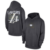 Los Angeles Lakers Jordan Brand Statement Jumpman Flight Premiere Hoodie Anthracite