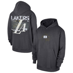 Los Angeles Lakers Jordan Brand Statement Jumpman Flight Premiere Hoodie Anthracite