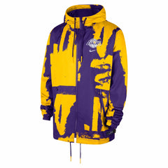 Los Angeles Lakers Unisex Courtside Club Premium Woven Full-Zip Hooded Jacket Purple