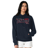 Houston Texans Starter Women's Groovy Script Pullover Hoodie Navy