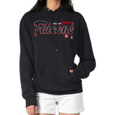 Atlanta Falcons Starter Women's Groovy Script Pullover Hoodie Black