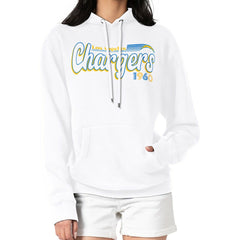 Los Angeles Chargers Starter Women's Groovy Script Pullover Hoodie White