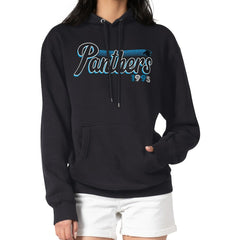 Carolina Panthers Starter Women's Groovy Script Pullover Hoodie Black