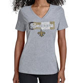 New Orleans Saints Starter Women's Color Shading V-Neck T-Shirt Gray