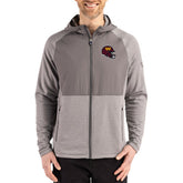 Washington Commanders Cutter & Buck Peshastin Eco Fleece Recycled Raglan Full-Zip Tri-Blend Hybrid Jacket Heather Gray