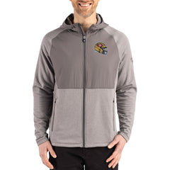 San Francisco 49ers Cutter & Buck Peshastin Eco Fleece Recycled Raglan Full-Zip Tri-Blend Hybrid Jacket Heather Gray
