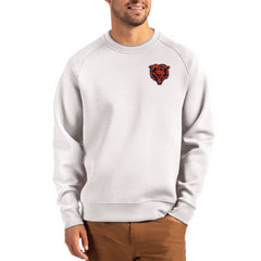 Chicago Bears Cutter & Buck Throwback Roam Recycled Raglan Pullover Sweatshirt Gray