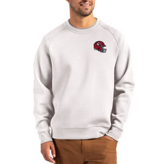 Kansas City Chiefs Cutter & Buck Helmet Roam Recycled Raglan Pullover Sweatshirt Gray