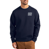 New York Giants Cutter & Buck Throwback Roam Recycled Raglan Pullover Sweatshirt Navy