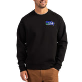 Seattle Seahawks Cutter & Buck Throwback Roam Recycled Raglan Pullover Sweatshirt Black