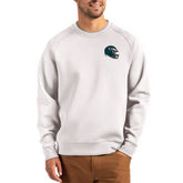 Philadelphia Eagles Cutter & Buck Helmet Roam Recycled Raglan Pullover Sweatshirt Gray