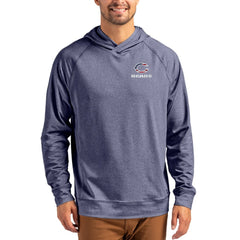 Chicago Bears Cutter & Buck Adapt Americana Knit Recycled Raglan Pullover Hoodie Heather Navy