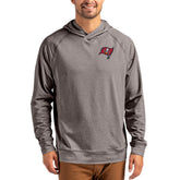 Tampa Bay Buccaneers Cutter & Buck Adapt Knit Recycled Raglan Pullover Hoodie Heather Gray