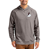 Arizona Cardinals Cutter & Buck Adapt Historic Knit Recycled Raglan Pullover Hoodie Dark Heather Gray