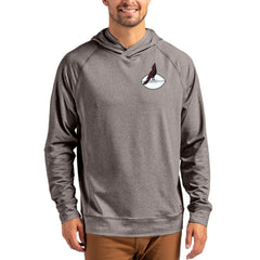 Arizona Cardinals Cutter & Buck Adapt Historic Knit Recycled Raglan Pullover Hoodie Dark Heather Gray