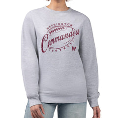 Washington Commanders G-III 4Her by Carl Banks Women's Distressed Graphics Fleece Pullover Sweatshirt Gray