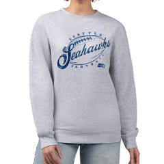 Seattle Seahawks G-III 4Her by Carl Banks Women's Distressed Graphics Fleece Pullover Sweatshirt Gray