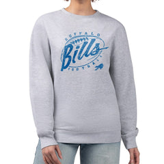 Buffalo Bills G-III 4Her by Carl Banks Women's Distressed Graphics Fleece Pullover Sweatshirt Gray