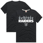 Las Vegas Raiders Homage Unisex NFL ASL Collection by Love Sign Tri-Blend T-Shirt Black