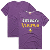 Minnesota Vikings Homage Unisex NFL ASL Collection by Love Sign Tri-Blend T-Shirt Purple