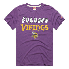 Minnesota Vikings Homage Unisex NFL ASL Collection by Love Sign Tri-Blend T-Shirt Purple