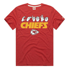 Kansas City Chiefs Homage Unisex NFL ASL Collection by Love Sign Tri-Blend T-Shirt Red