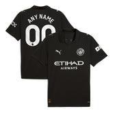 Manchester City 2025/26 Away Replica Custom Jersey Black